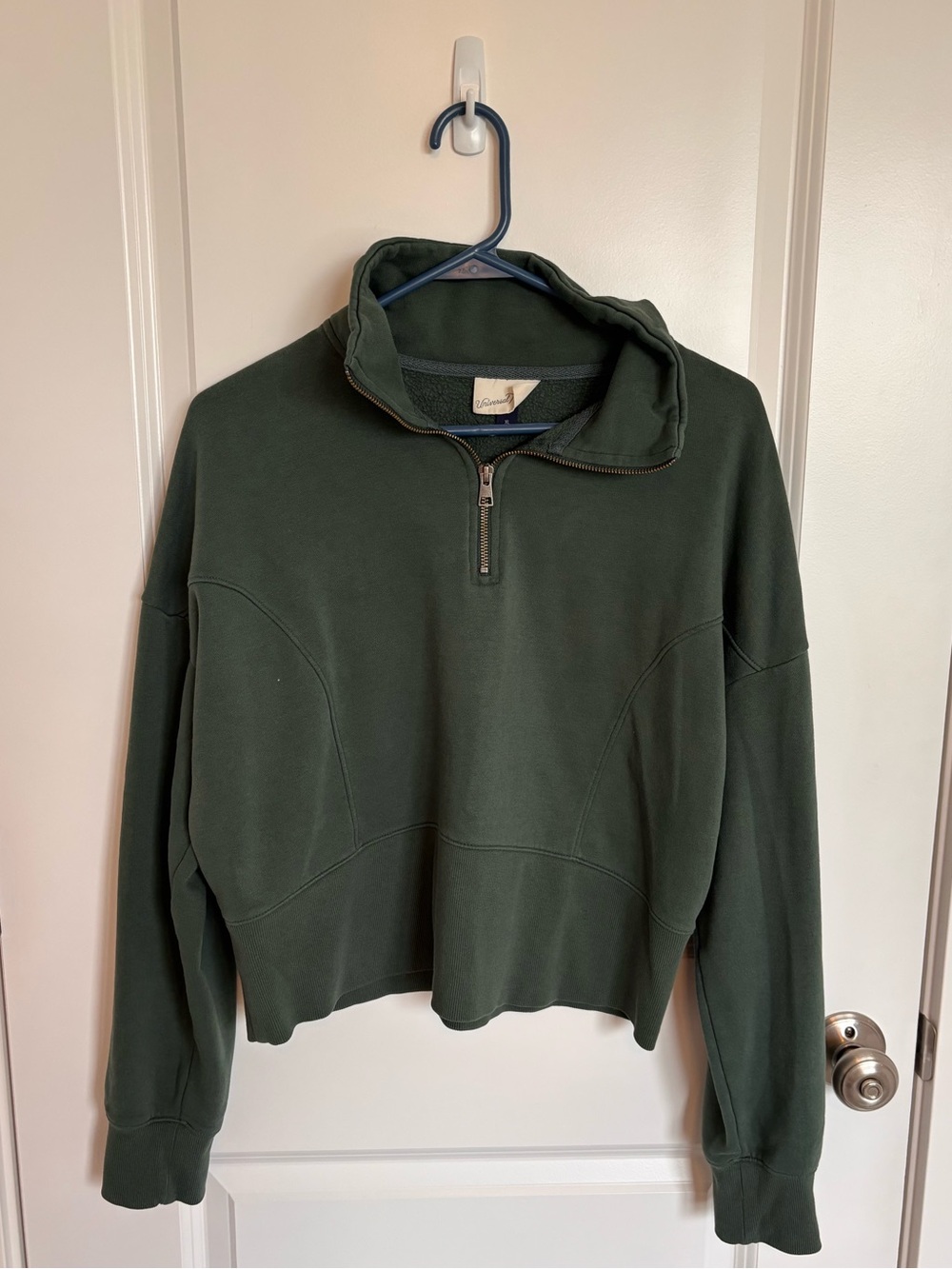 Universal Thread Half-Zip Pullover Sweater Forest Green